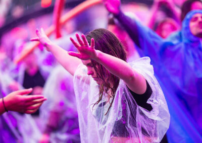 Festival bezoekers met een D-COO Poncho