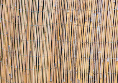 Close up D-COO bamboematten hekwerkbekleding